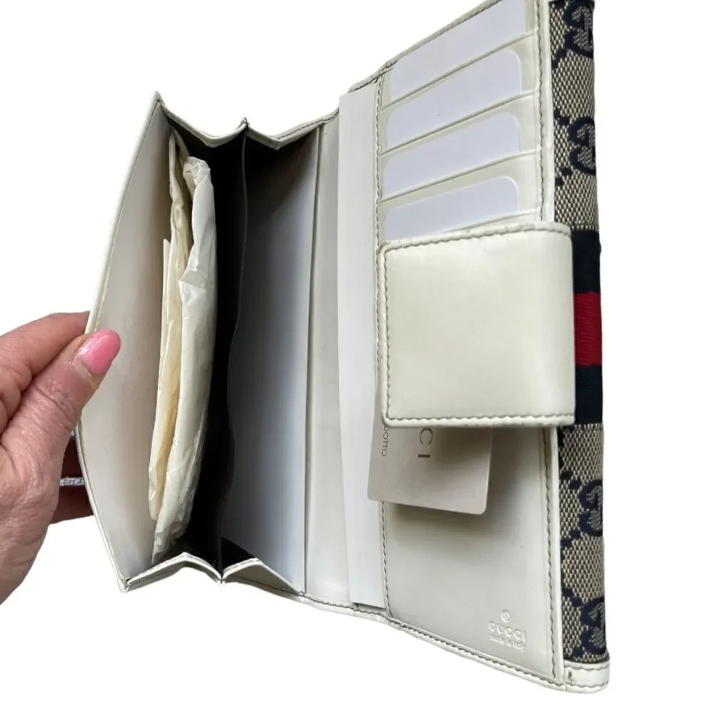 Gucci Heritage Horsebit Web Continental Wallet Clutch - Picture 10 of 11